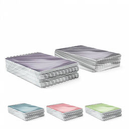 Цена за 4 шт. Блокнот с пластиковой обложкой на спирали ErichKrause Reef, А6, 80 листов, клетка_MIX-PACK  фото 8