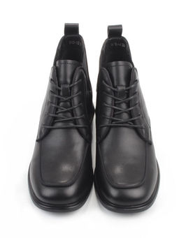 01-M43-23 BLACK Ботинки демисезонные женские (натуральная кожа, байка)
