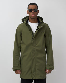 Парка спортивная мужская с капюшоном softshell цвета хаки 9565Kh - Mtforce фото 9