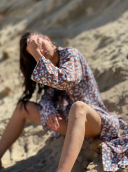 6885 Костюм из кимоно и шорт коричнево-голубой - Martichelli фото 16