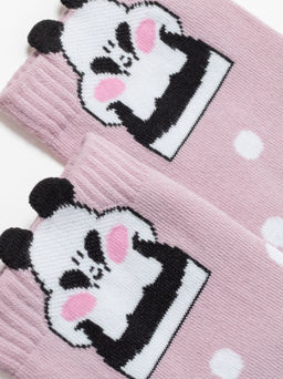 Цена за 2 пары. Носки Классические CONTE Хлопковые носки CLASSIC с пикотом Panda пепельно-розовый - Conte elegant фото 4