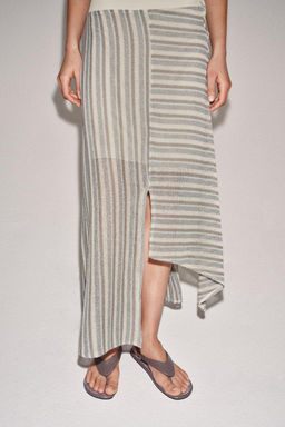 ASYMMETRIC STRIPED SKIRT - Zara фото 2