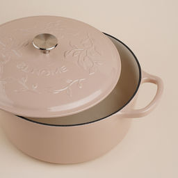 Кастрюля SL Home, 6 л, d=28 см, h=12.5 см, индукция, с эмалированным покрытием, чугун, бежевая