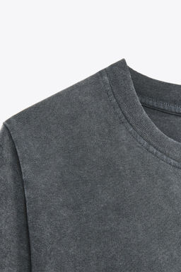 WASHED-EFFECT RHINESTONE T-SHIRT - Zara фото 18