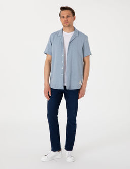 Lacivert Straight Fit Jean Pantolon