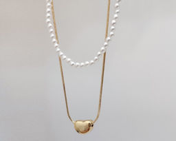 Двойное колье с подвеской Сердце