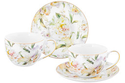 Чайная пара 4 пр. 250 мл 12,5*9*6,5 см "Корнелия", NEW BONE CHINA