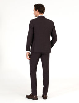 Бордово-красный приталенный костюм - Cacharel фото 12