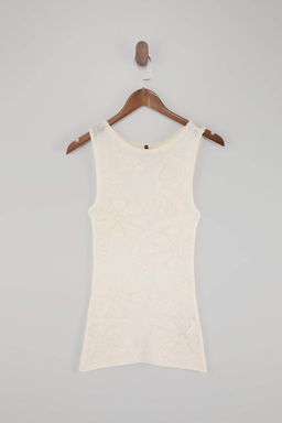 Ekru Bisiklet Yaka Fitted Dokulu Triko Ince Bluz TWOSS26BZ00316 - Trendyolmilla фото 5