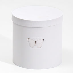 Набор круглых подарочных коробок 5 в 1 Бабочки, 23 23 25 15 15 15 см - Дарите счастье фото 11