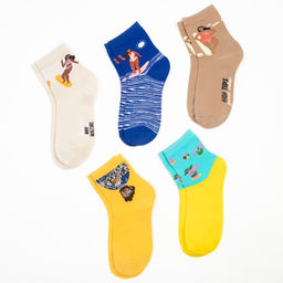 Носки женские KAFTAN Good vibes, набор 5 пар, размер 35-38  фото 4