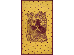 Полотенце махровое 6с103.412ж1 Кошка в горошек(кр.дерево1) 50х90см