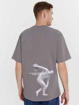 Футболка мужская в сером оттенке с печатью глина +печать 111846 - Mark formelle фото 5