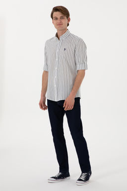 Erkek Beyaz Uzun Kollu G_mlek Sepette S_rpriz _ndirim - U.s. polo assn фото 4