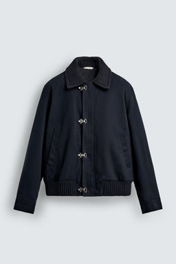 TOGGLE JACKET WITH CONTRAST COLLAR - Zara фото 8