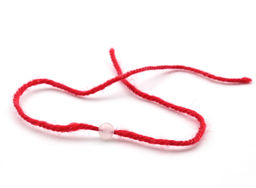 Браслет карасная нить с розовым кварцем "Телец" шарик 6мм, 33см