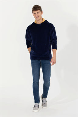 U. S. Polo Assn Мужская темно-синяя комфортная толстовка с капюшоном - U.s. polo assn фото 10