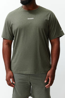 TRENDYOL MAN Buyuk Beden Bordo Regular Fit Rahat Bask?l? Sortlu Pijama Tak?m? TMNSS23PT00014 - Trendyolmilla фото 4