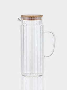 Кувшин "Богема.Дольки" 1000 мл, 15×9.3×22.5 см, с бамбуковой крышкой