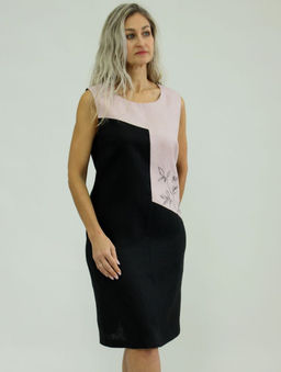 100% ЛЁН Платье ПОЛУПРИЛЕГАЮЩЕЕ