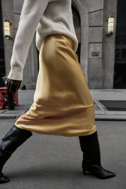 SATIN MIDI SKIRT - Zara фото 4