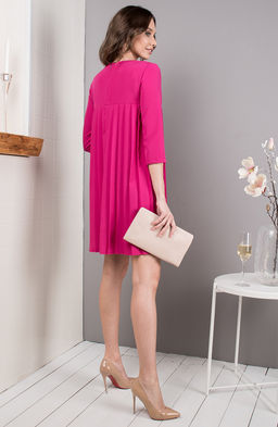 Коктейльное-плиссе фуксия - Donna saggia фото 2