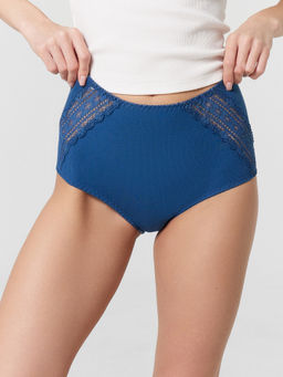 Цена за 2 штуки! ТРУСЫ ЖЕНСКИЕ СИНИЕ С КРУЖЕВНЫМИ ВСТАВКАМИ - Mark formelle фото 2