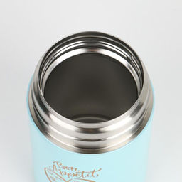 Термос для еды Мастер К, 550 мл, 1711 см, нержавеющая сталь, голубой фото 5