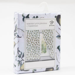 Комплект штор для кухни с подхватами Этель Груши 145х180см-2 шт., 100% п/э  фото 7