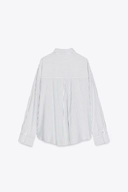 OVERSIZE STRIPED SHIRT - Zara фото 9