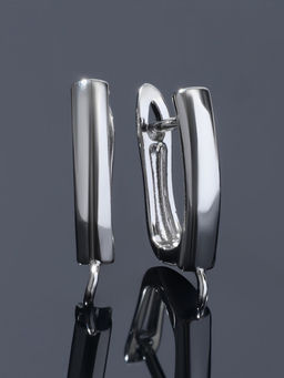 Швензы для сережек Прямоугольник, цвет серебро