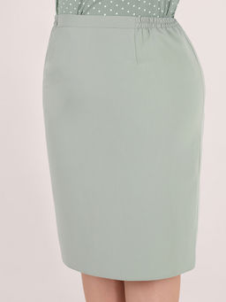 Юбка из хлопка и вискозы летняя больших размеров - Almond фото 3