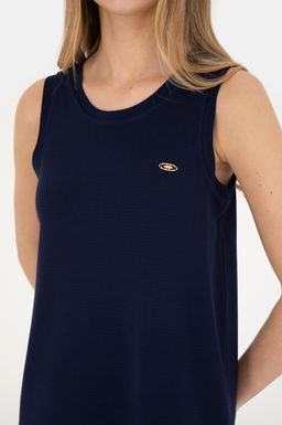 Женское темно-синее трикотажное платье - U.s. polo assn фото 14