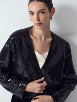 Укороченный жакет с пайетками, ML827/lustrini