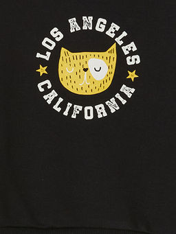 Bisiklet Yaka Bask?l? Erkek ?ocuk Sweatshirt - Waikiki фото 3