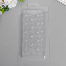 Пластиковая форма мульти "Звездочки" размер прямоугольника 20х9,5 см