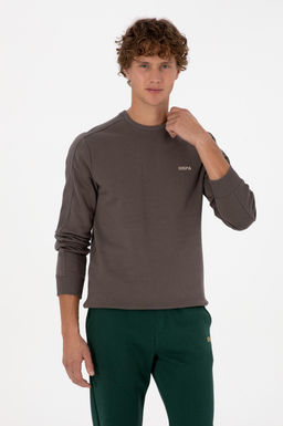 Erkek Vizon Sweatshirt Sepette S_rpriz _ndirim