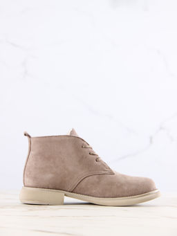 Ботинки 308.патрицияka.Капучино замша R/шерсть