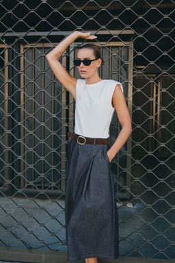 CONTRAST DRESS WITH BELT - Zara фото 3