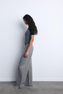 INTERLOCK KNIT TROUSERS WITH VENTS - Zara фото 18