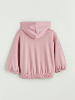 Kap??onlu Bask?l? K?z ?ocuk Sweatshirt