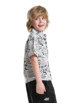 Рубашка Панда 33-58761 белый/черный - Mini maxi фото 2