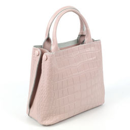 Женская кожаная сумка с ручками под крокодила 1546-200 Розовый - Cidirro фото 3