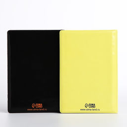 Подарочный набор: 2 обложки для паспорта, цвет чёрный/жёлтый - Simaland фото 2