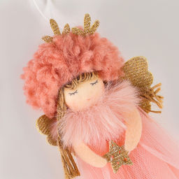 Цена за 9 шт. Ёлочное украшение кукла Фея, в шапке - Milo toys фото 3