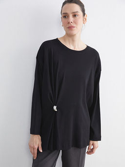 Bisiklet Yaka B?zg?l? Kad?n Tunik