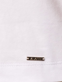 VILATTE / Футболка из хлопкового облегченного полотна с авторским принтом  фото 4