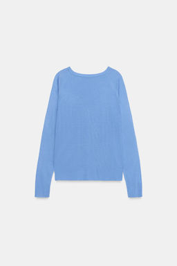 JERSEY B?SICO PUNTO FINO / Azul vigor? - Zara фото 9