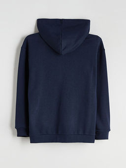 Kap??onlu Real Madrid Bask?l? Erkek ?ocuk Sweatshirt