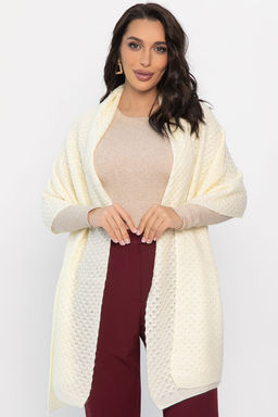 Вязаный палантин (молочный) ВП02-1М